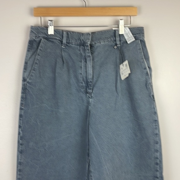 NWT ZARA Tailored Straight Mid Rise Worn Grey Jean SZ USA 6 EUR 38 Baggy - Picture 2 of 12